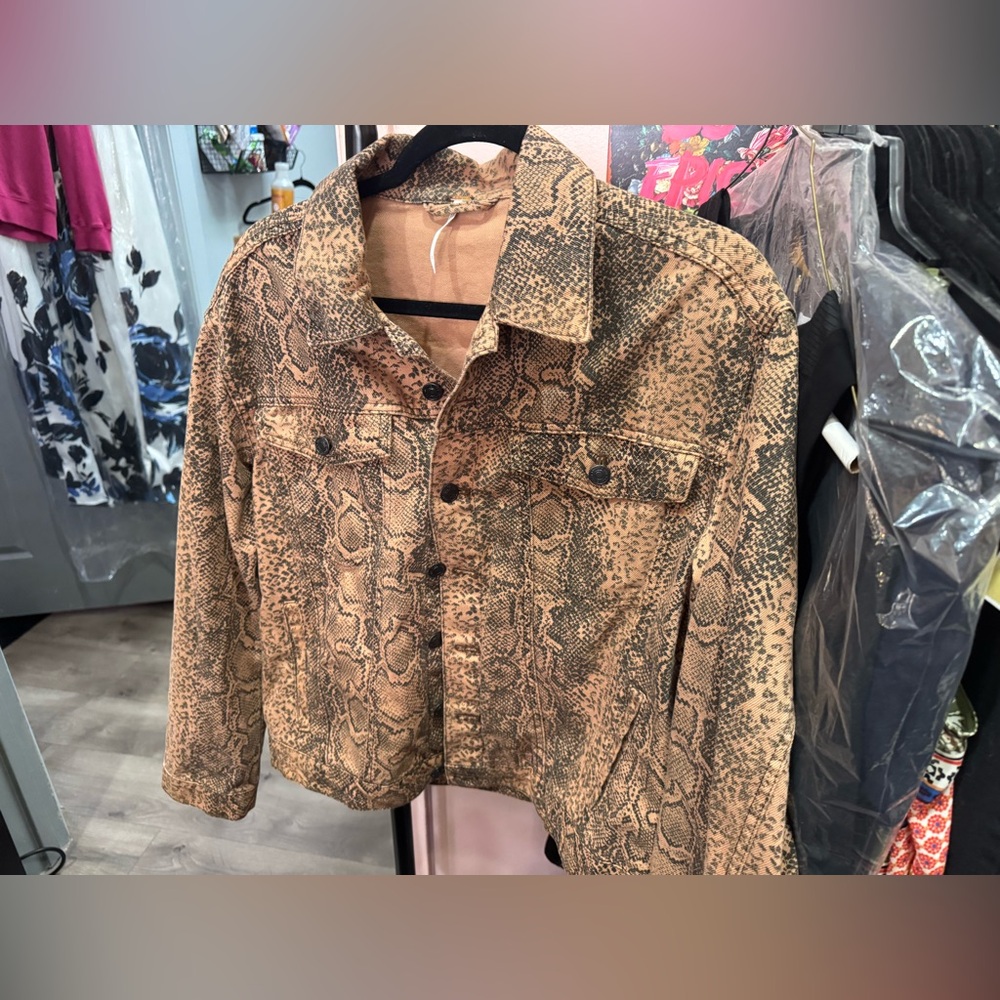 Free People Snake Print Jacket - Brown - image 1